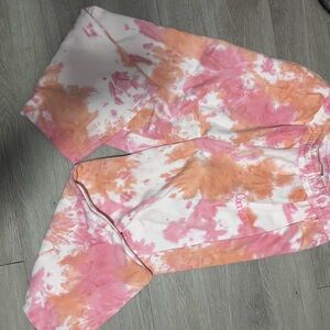 Tie-Dye Pink & Orange Sweatpants Joggers